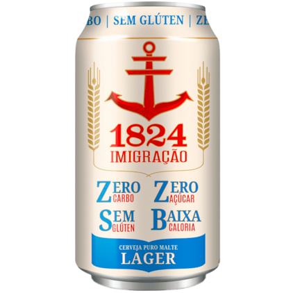Cerveja Imigração Lager Zero Carbo Lata 350ml Imagem de Cerveja Imigração Lager Zero Carbo Lata 350ml