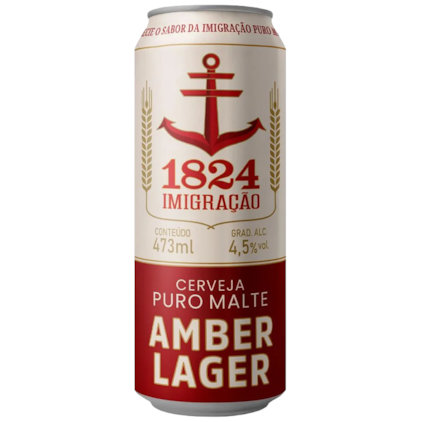 Cerveja Imigração Zero Carbo Amber Lager Lata 473ml Imagem de Cerveja Imigração Zero Carbo Amber Lager Lata 473ml