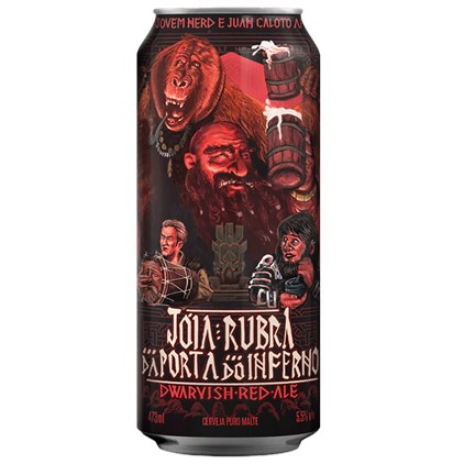 Imagem de Cerveja Juan Caloto e Jovem Nerd Joia Rubra da Porta do Inferno Dwarvish Red Ale Lata 473ml