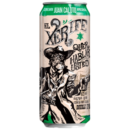 Cerveja Juan Caloto El Xerife Quer Hablar Con Usted Double IPA Lata 473ml Imagem de Cerveja Juan Caloto El Xerife Quer Hablar Con Usted Double IPA Lata 473ml