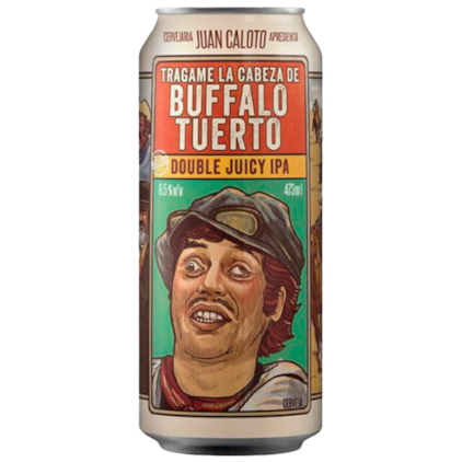 Cerveja Juan Caloto Tragame La Cabeza de Buffalo Tuerto Double Juicy IPA Lata 473ml Imagem de Cerveja Juan Caloto Tragame La Cabeza de Buffalo Tuerto Double Juicy IPA Lata 473ml