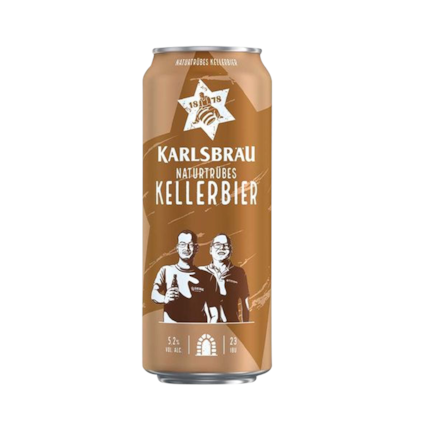 Cerveja Karlsbräu Naturtrübes Kellerbier Lata 500ml Imagem de Cerveja Karlsbräu Naturtrübes Kellerbier Lata 500ml