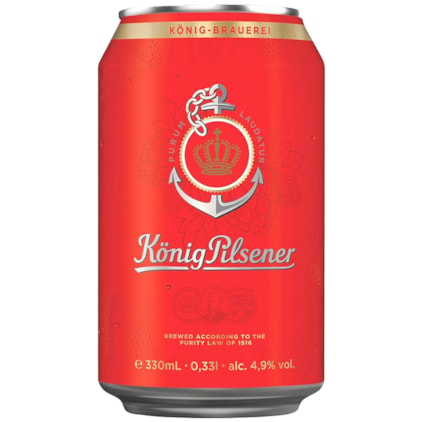 Cerveja Konig Pilsener Lata 330ml Imagem de Cerveja Konig Pilsener Lata 330ml