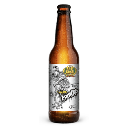 Cerveja Layback Chorão Hop Lager Garrafa 355ml Imagem de Cerveja Layback Chorão Hop Lager Garrafa 355ml
