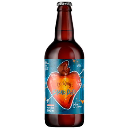 Cerveja Louvada Blonde Ale Caju Garrafa 500ml Imagem de Cerveja Louvada Blonde Ale Caju Garrafa 500ml