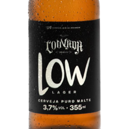 Cerveja Louvada Lager Low Garrafa 355ml Imagem de Cerveja Louvada Lager Low Garrafa 355ml