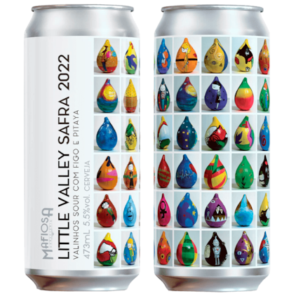 Cerveja Mafiosa Little Valley Safra 2022 Valinhos Sour Com Figo e Pitaya Lata 473ml Imagem de Cerveja Mafiosa Little Valley Safra 2022 Valinhos Sour Com Figo e Pitaya Lata 473ml