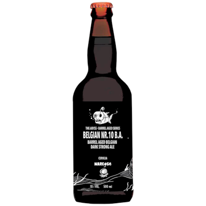 Cerveja Narcose Belgian Nr. 10 B.A Barrel Aged Belgian Dark Strong Ale Garrafa 500ml Imagem de Cerveja Narcose Belgian Nr. 10 B.A Barrel Aged Belgian Dark Strong Ale Garrafa 500ml