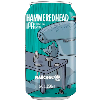 Cerveja Narcose Hammeredhead IPA Lata 350ml Imagem de Cerveja Narcose Hammeredhead IPA Lata 350ml