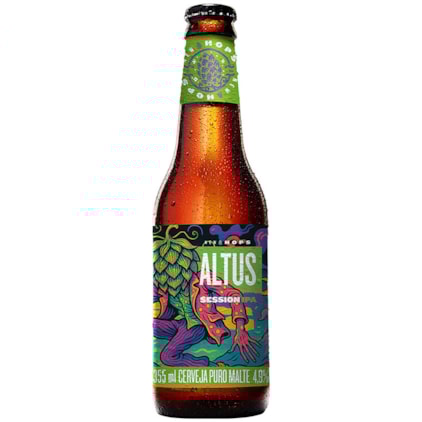 Cerveja New Hops Altus Session IPA Garrafa 355ml