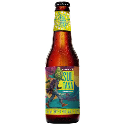 Cerveja New Hops Sultana American IPA Garrafa 355ml Imagem de Cerveja New Hops Sultana American IPA Garrafa 355ml