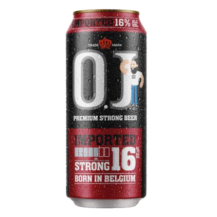 Cerveja O.J Strong Beer 16% Vol Lata 500ml Imagem de Cerveja O.J Strong Beer 16% Vol Lata 500ml