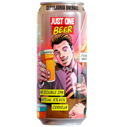 Cerveja Overall Just One Beer NE Double IPA Lata 473ml Imagem de Cerveja Overall Just One Beer NE Double IPA Lata 473ml