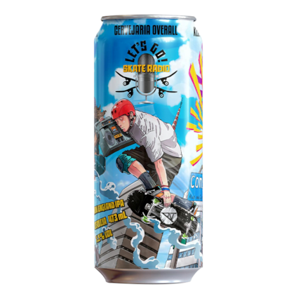 Cerveja Overall Let's Go! Skate Radio NEIPA Lata 473ml Imagem de Cerveja Overall Let's Go! Skate Radio NEIPA Lata 473ml