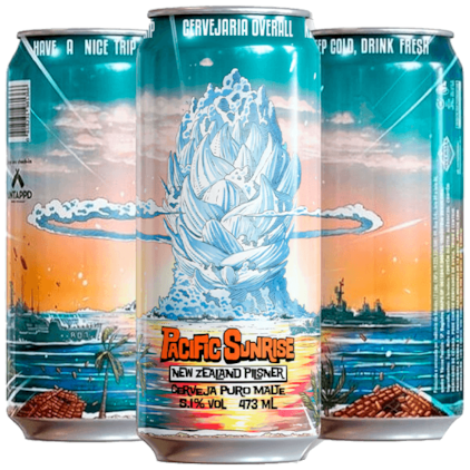 Cerveja Overall Pacific Sunrise New Zealand Pilsner Lata 473ml Imagem de Cerveja Overall Pacific Sunrise New Zealand Pilsner Lata 473ml