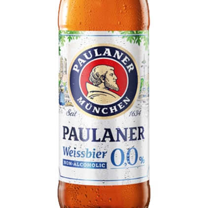 Cerveja Paulaner Hefe Weiss Alkoholfrei Garrafa 500ml Imagem de Cerveja Paulaner Hefe Weiss Alkoholfrei Garrafa 500ml