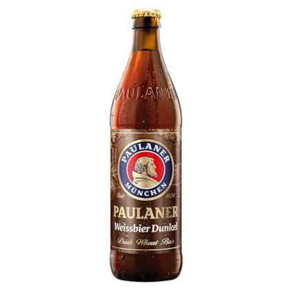 Cerveja Paulaner Hefe Weiss Dunkel Garrafa 500ml Imagem de Cerveja Paulaner Hefe Weiss Dunkel Garrafa 500ml