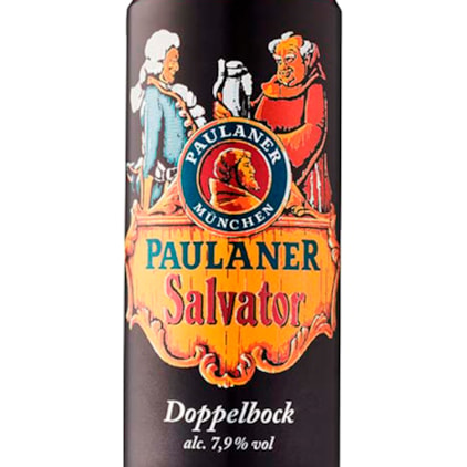 Cerveja Paulaner Salvator Doppelbockbier Lata 500ml Imagem de Cerveja Paulaner Salvator Doppelbockbier Lata 500ml
