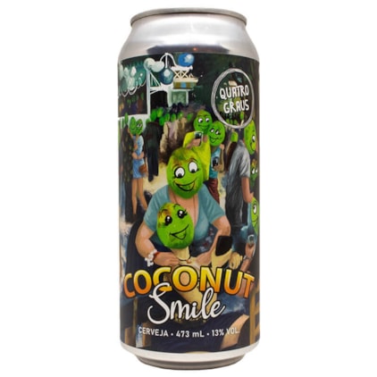 Cerveja Quatro Graus Coconut Smile Lata 473ml Imagem de Cerveja Quatro Graus Coconut Smile Lata 473ml