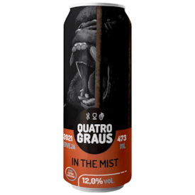 Cerveja Quatro Graus In The Mist Wheatwine Com Amendoim e Cacau Lata 473ml