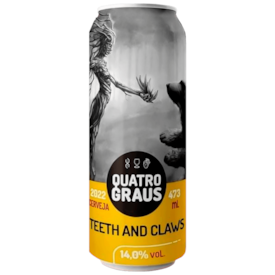 Cerveja Quatro Graus Teeth And Claws Imperial Stout Lata 473ml