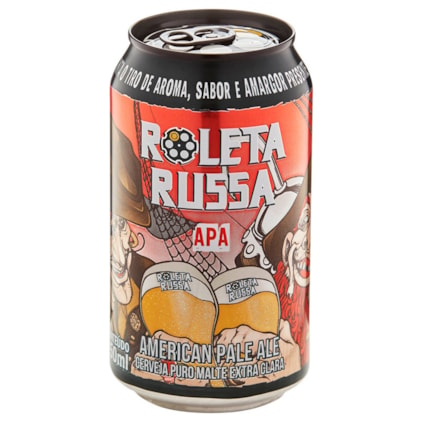Cerveja Roleta Russa APA Tambor Lata 350ml Imagem de Cerveja Roleta Russa APA Tambor Lata 350ml