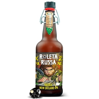 Cerveja Roleta Russa Double New England IPA Garrafa 500ml