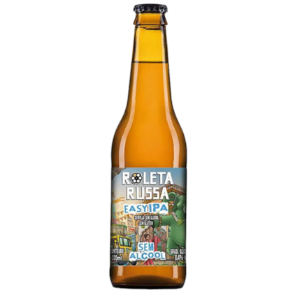 Cerveja Roleta Russa Easy IPA Sem Álcool e Sem Glúten Garrafa 330ml Imagem de Cerveja Roleta Russa Easy IPA Sem Álcool e Sem Glúten Garrafa 330ml