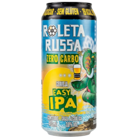 Cerveja Roleta Russa Easy IPA Zero Carbo Lata 473ml