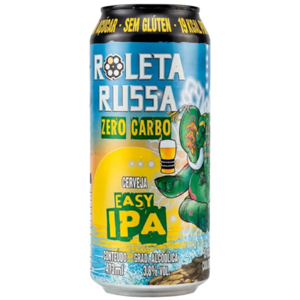 Cerveja Roleta Russa Easy IPA Zero Carbo Lata 473ml Imagem de Cerveja Roleta Russa Easy IPA Zero Carbo Lata 473ml