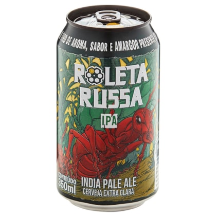 Cerveja Roleta Russa IPA Tambor Lata 350ml Imagem de Cerveja Roleta Russa IPA Tambor Lata 350ml