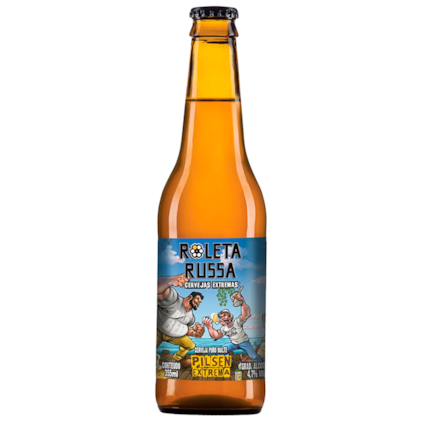 Cerveja Roleta Russa Pilsen Extrema Garrafa 355ml Imagem de Cerveja Roleta Russa Pilsen Extrema Garrafa 355ml