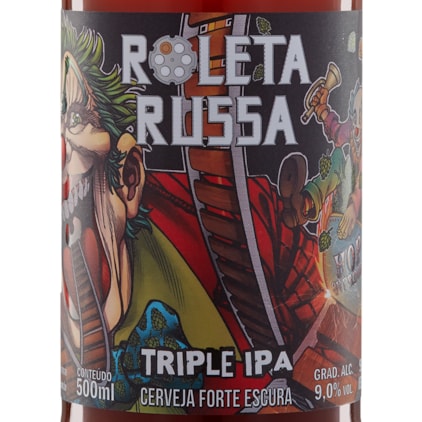 Cerveja Roleta Russa Triple IPA Garrafa 500ml Imagem de Cerveja Roleta Russa Triple IPA Garrafa 500ml