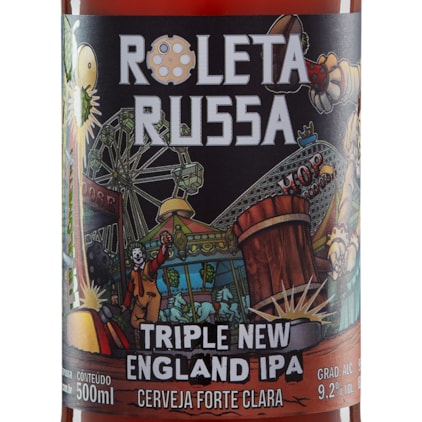 Cerveja Roleta Russa Triple New England IPA Garrafa 500ml Imagem de Cerveja Roleta Russa Triple New England IPA Garrafa 500ml