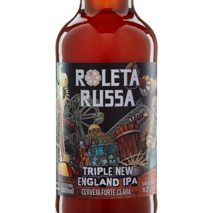 Cerveja Roleta Russa Triple New England IPA Garrafa 500ml Imagem de Cerveja Roleta Russa Triple New England IPA Garrafa 500ml