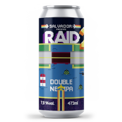 Cerveja Salvador Raid Double NE IPA Lata 473ml Imagem de Cerveja Salvador Raid Double NE IPA Lata 473ml