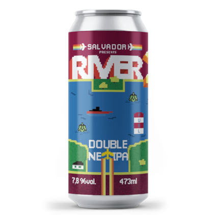 Cerveja Salvador River 2 Double NE IPA Lata 473ml Imagem de Cerveja Salvador River 2 Double NE IPA Lata 473ml