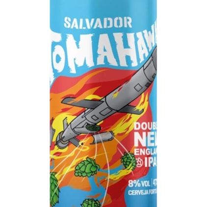 Cerveja Salvador Tomahawk Double NE IPA Lata 473ml Imagem de Cerveja Salvador Tomahawk Double NE IPA Lata 473ml