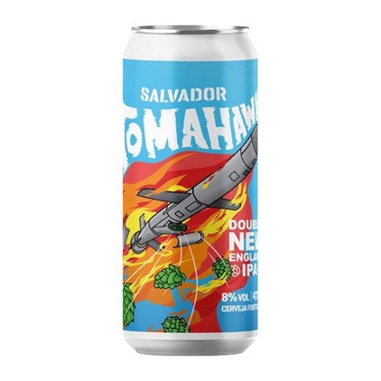 Cerveja Salvador Tomahawk Double NE IPA Lata 473ml