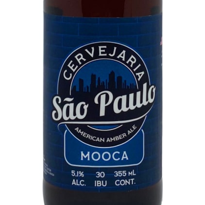 Cerveja São Paulo Mooca American Amber ALE Garrafa 355ml Imagem de Cerveja São Paulo Mooca American Amber ALE Garrafa 355ml