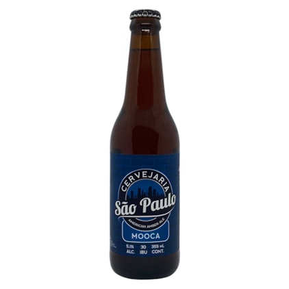 Cerveja São Paulo Mooca American Amber ALE Garrafa 355ml Imagem de Cerveja São Paulo Mooca American Amber ALE Garrafa 355ml