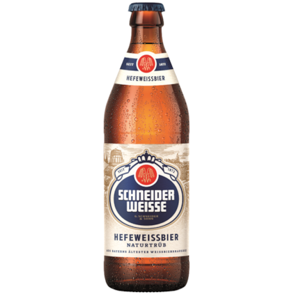 Cerveja Schneider Helles Hefeweissbier Garrafa 500ml Imagem de Cerveja Schneider Helles Hefeweissbier Garrafa 500ml