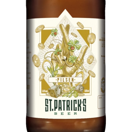 Cerveja St. Patrick's Pilsen Garrafa 500ml Imagem de Cerveja St. Patrick's Pilsen Garrafa 500ml