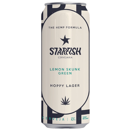 Cerveja Starfish Lemon Skunk Green Hop Lager Lata 473ml Imagem de Cerveja Starfish Lemon Skunk Green Hop Lager Lata 473ml