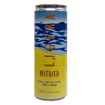Cerveja Tupiniquim Ligera Witbier Lata 350ml Imagem de Cerveja Tupiniquim Ligera Witbier Lata 350ml