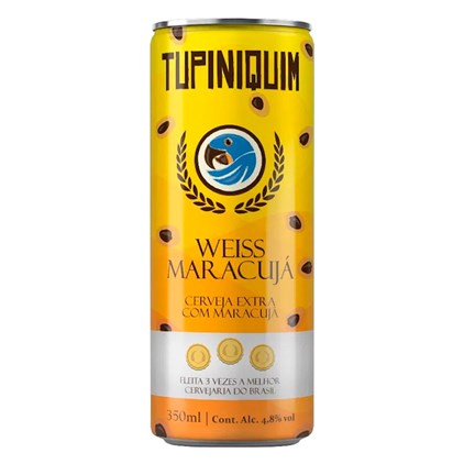 Cerveja Tupiniquim Weiss Maracujá Lata 350ml