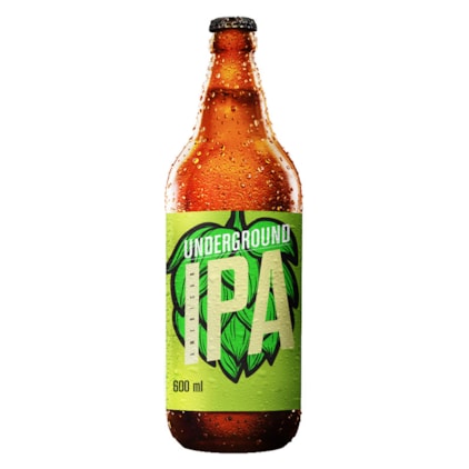 Cerveja Underground American IPA Garrafa 600ml Imagem de Cerveja Underground American IPA Garrafa 600ml