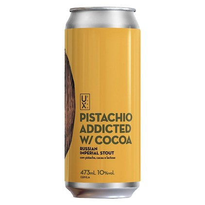 Cerveja UX Brew Pistachio Addicted Cocoa Russian Imperial Stout Lata 473ml