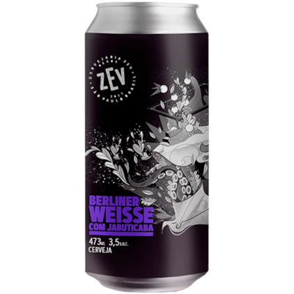 Cerveja ZEV Berliner Weisse Com Jabuticaba Lata 473ml Imagem de Cerveja ZEV Berliner Weisse Com Jabuticaba Lata 473ml