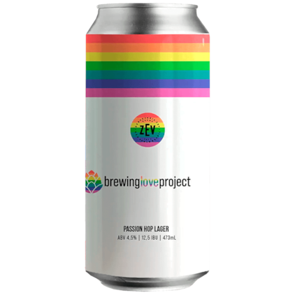 Cerveja ZEV Brewing Love Project Passion Hop Lager Lata 473ml Imagem de Cerveja ZEV Brewing Love Project Passion Hop Lager Lata 473ml